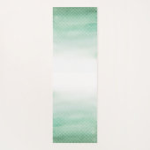 かわいい緑と白の人魚オフデューティ ヨガマット (裏面)