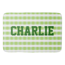 かわいい緑と白 バスマット