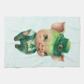 かわいい緑のおとぎファンシーさん キッチンタオル (横)