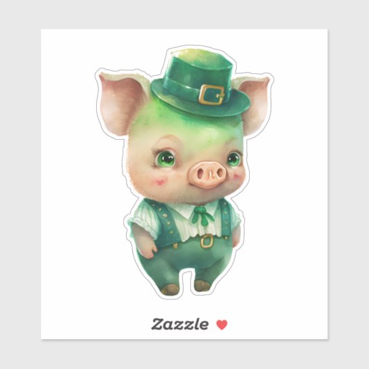 かわいい緑のおとぎファンシーさん シール (シート)