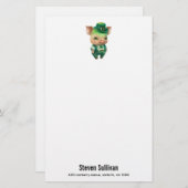 かわいい緑のおとぎファンシーさん 便箋 (正面/裏面)