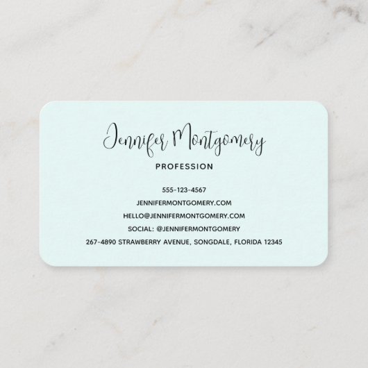 かわいい緑のおとぎファンシーさん 名刺 (裏面)