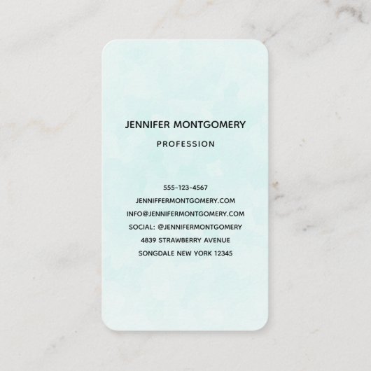 かわいい緑のおとぎファンシーさん 名刺 (裏面)