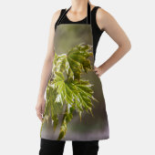 かわいい緑のカエデの枝葉小 エプロン (インサイチュ)