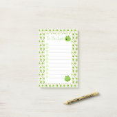 かわいい緑のカエル一覧 ポストイット (デスク上)