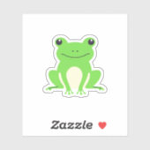 かわいい緑のカエル シール (シート)
