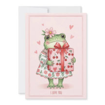 かわいい緑のカエル 花のドレス