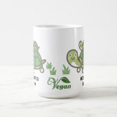 かわいい緑のカメ モーフィングマグカップ (中央)