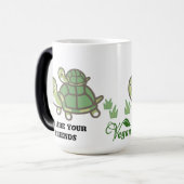 かわいい緑のカメ モーフィングマグカップ (正面左)