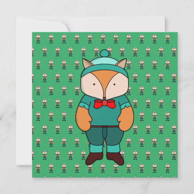 かわいい緑のキツネ (正面)