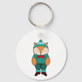 かわいい緑のキツネ キーホルダー (裏面)