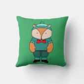 かわいい緑のキツネ クッション (裏面)