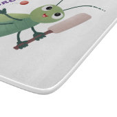 かわいい緑のクリケット昆虫漫画イラストレーション カッティングボード (角)