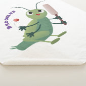 かわいい緑のクリケット昆虫漫画イラストレーション シェルパブランケット (3/4)