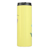 かわいい緑のクリケット昆虫漫画イラストレーション タンブラー (裏面)