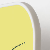 かわいい緑のクリケット昆虫漫画イラストレーション ピックルボールラケット (左詳細)