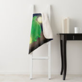 かわいい緑のグローの虫の漫画イラストレーション シェルパブランケット (インサイチュ)