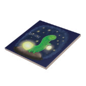 かわいい緑のグローの虫の漫画イラストレーション タイル (側面)