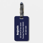 かわいい緑のグローの虫の漫画イラストレーション ラゲッジタグ (裏面縦)