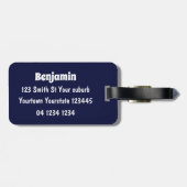 かわいい緑のグローの虫の漫画イラストレーション ラゲッジタグ (裏面横)