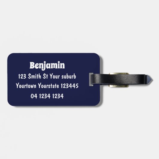 かわいい緑のグローの虫の漫画イラストレーション ラゲッジタグ (裏面横)