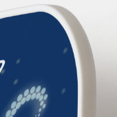 かわいい緑のグローブバグ蛍の漫画イラストレーション ピックルボールラケット (左詳細)