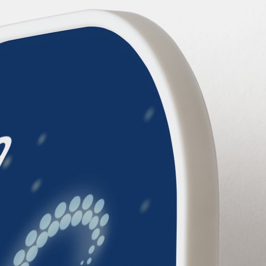 かわいい緑のグローブバグ蛍の漫画イラストレーション ピックルボールラケット (左詳細)