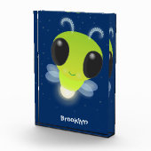 かわいい緑のグローブバグ蛍の漫画イラストレーション フォトブロック (右)