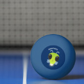 かわいい緑のグローブバグ蛍の漫画イラストレーション 卓球ボール (ネット)