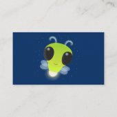 かわいい緑のグローブバグ蛍の漫画イラストレーション 名刺 (裏面)