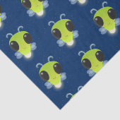 かわいい緑のグローブバグ蛍の漫画イラストレーション 薄葉紙 (詳細)