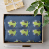 かわいい緑のグローブバグ蛍の漫画イラストレーション 薄葉紙 (ギフト)