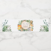 かわいい緑のサファリの動物の赤ちゃんシャワーの好意 ペットボトルラベル (シングルラベル)