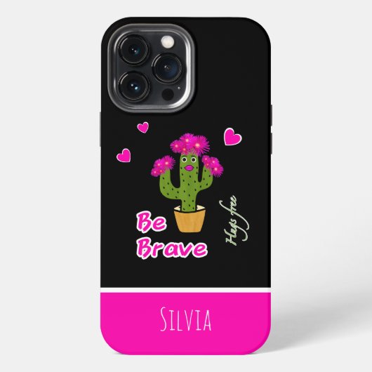 かわいい緑のサボテン iPhoneケース (裏面)