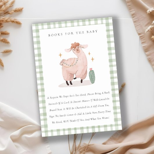 かわいい緑のサボボホラマの本の赤ちゃんシャワー エンクロージャーカード