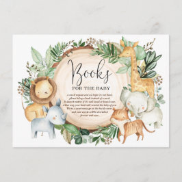 かわいい緑のジャングルサファリが本男の赤ちゃん エンクロージャーカード