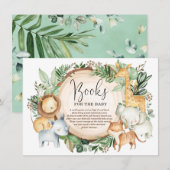 かわいい緑のジャングルサファリが本男の赤ちゃん エンクロージャーカード (正面/裏面)