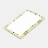 かわいい緑のスタンプ植物画 ポストイット (アングル)