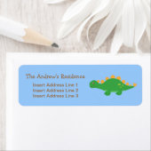 かわいい緑のステゴサウルス子供へ恐竜 ラベル (インサイチュ)