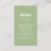 かわいい緑のセージ赤ちゃんシャワー予約リクエスト エンクロージャーカード (正面)