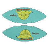 かわいい緑のディメトロドンアニメイラストレーション アメリカンフットボール (パネル)