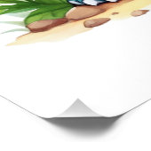 かわいい緑のトレックスパーソナライズされた恐竜 ポスター (コーナー)