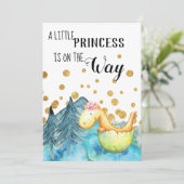 *~*かわいい緑のドラゴンで赤ちゃんの子をシャワー 招待状 (スタンド正面)