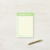 かわいい緑のネームスクールto Doリスト ポストイット (デスク上)