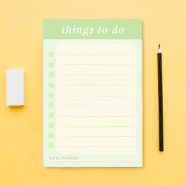 かわいい緑のネームスクールto Doリスト ポストイット