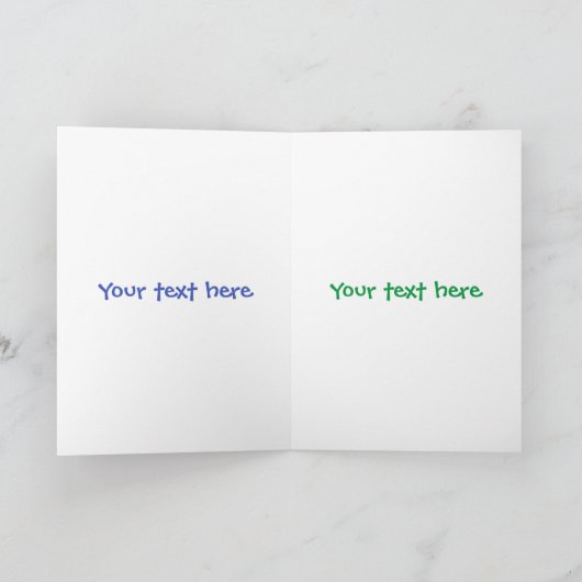 かわいい緑のハおもしろいッピーカメレオントカゲの漫画 カード (内部)