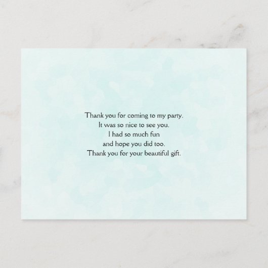 かわいい緑のフェアリーテイル豚ちゃんがおしゃれな衣装で感謝 ポストカード (裏面)