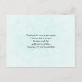 かわいい緑のフェアリーテール豚ちゃんがおしゃれな衣装で感謝 ポストカード (裏面)