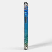 かわいい緑のフェイク金ゴールドグリッターモノグラム Case-Mate iPhoneケース (裏面 / 右)