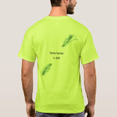 かわいい緑のブラシストローク汚れ手描きアート Tシャツ (裏面)